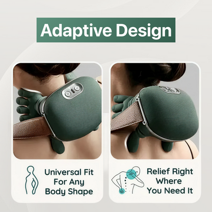 Wireless 4D Shiatsu Neck & Back Massager with Heat Therapy