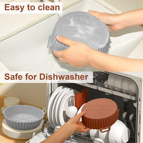 Air Fryer Silicone Reusable Baking Tray ( Pack of 6 )