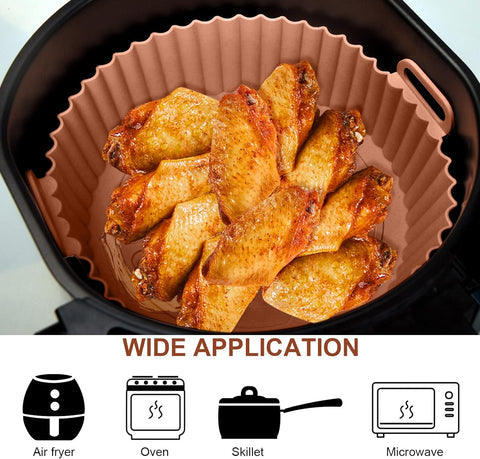Air Fryer Silicone Reusable Baking Tray ( Pack of 6 )